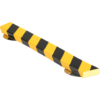 Profilés de protection à visser de 50 cm de long, jaune et noir