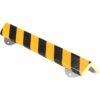 Profilés de protection à visser de 50 cm de long, jaune et noir