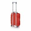 55x40x22,3cm raudonos spalvos 27l talpos apsauginis lagaminas su ratukais