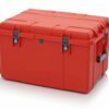 80x60x44,3cm raudonos spalvos 150l talpos, rakinami apsauginis lagaminas su ratukais