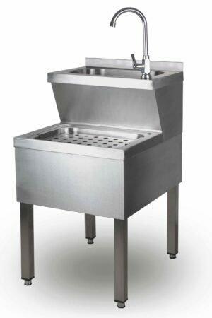 Stainless steel double sink 50x60x85cm