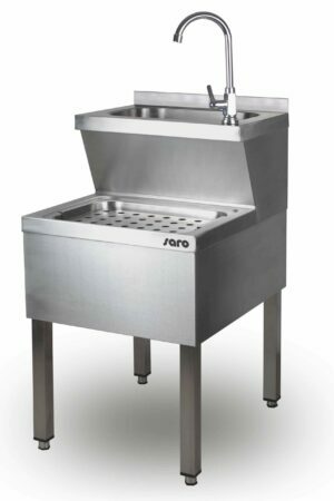 Stainless steel double sink 50x70x85cm
