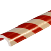 Raudonai baltas apsauginis profilis Ø50mm vamzdžiui