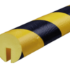 Ø50mm, geltonas ir juodas užmaunamas apsauginis profilis
