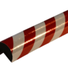 Ø62mm, kampinis atšvaitinis raudonai baltas apsauginis profilis