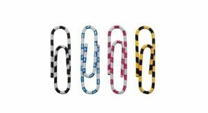 Metal colored paper clips, multicolored paper clips, metal paper clips