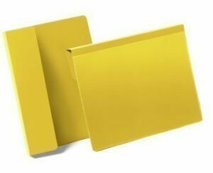 A4 formato užkabinami vokeliai, geltonos spalvos