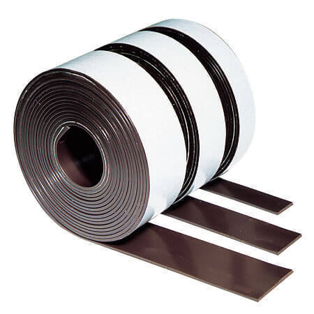 Adhesive magnetic strips