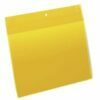 Pakabinami vokeliai su magnetais, A4 H formato, geltonos spalvos