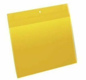 Pakabinami vokeliai su magnetais, A4 H formato, geltonos spalvos
