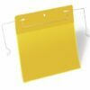 Pakabinami vokeliai su vieliniu fiksatoriumi, A5 formato, geltonos spalvos