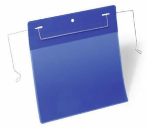 Pakabinami vokeliai su vieliniu fiksatoriumi, A5 formato, mėlynos spalvos