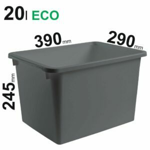 20l pilkos spalvos Store LT ECO sandėliavimo dėžės 390x290x245mm, 78201100RC