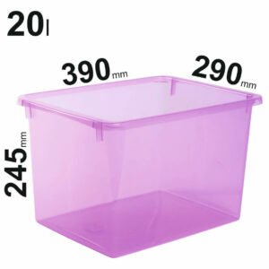 20l skaidrios rožinės spalvos Store LT sandėliavimo dėžės 390x290x245mm, 78200516