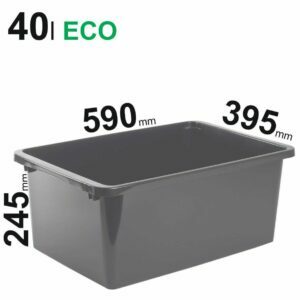40l pilkos spalvos Store LT ECO sanėliavimo dėžės 590x395x245mm 78401100RC