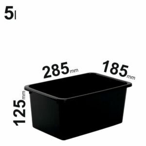 5l juodos spalvos Store LT sandėliavimo dėžutės 285x185x125mm, 78050200