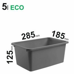 5l pilkos spalvos Store LT ECO sandėliavimo dėžutės 285x185x125mm, 78051100RC