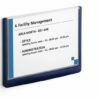Mėlynos spalvos, kabinetų lentelės laikiklis pritaikytas 210x148,5mm informacinei kortelei