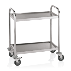 2-shelf stainless steel serving carts, 85x53x95cm