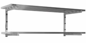 Two-level bar stainless steel shelves