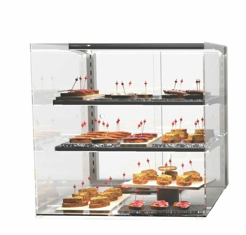 60cm wide transparent showcases for snacks