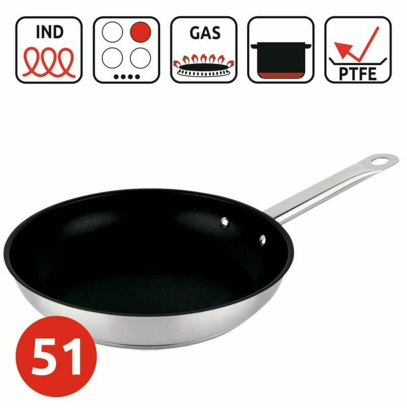 Stainless steel pans with non-stick coating