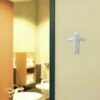 Šlifuoto nerūdijančio plieno nuorodų klijuojamos nuorodos WC vyrams