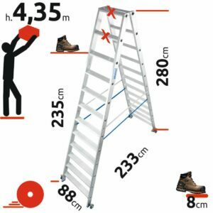 12-step double-sided sliding ladder KRAUSE 124883