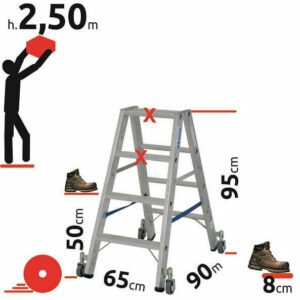 4-step double-sided sliding ladder KRAUSE 124821