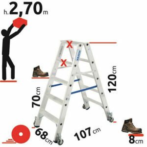5-step double-sided sliding ladder KRAUSE 124838