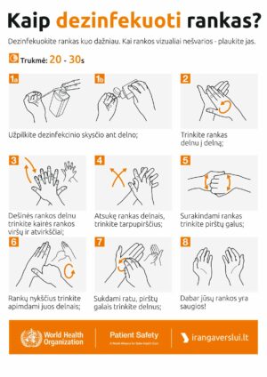 Kā pareizi dezinficēt rokas?