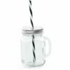 450ml glass jars with lid and straw 1789045_1789445