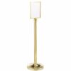 Golden curtain poles with cylindrical top, with advertising frame CLASSIC