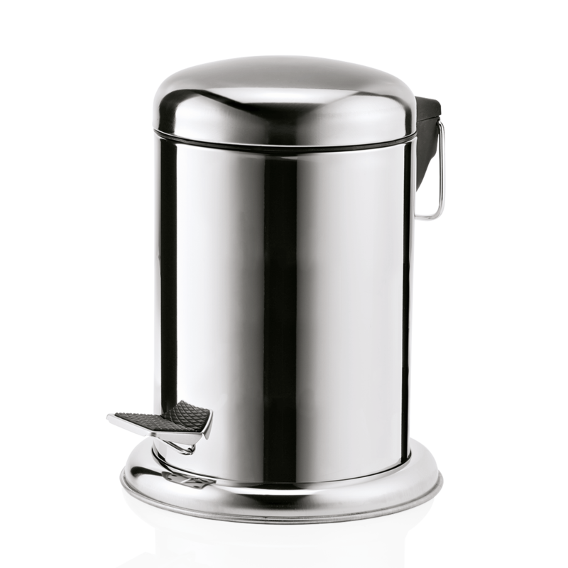 stainless steel trash can, trash can, indoor trash can, pedal trash can, pedal trash can