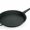 Large cast iron pans with a removable long handle