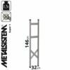 METALSISTEM galvanized steel rack Super 1 stand 1460x320mm