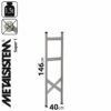 METALSISTEM galvanized steel rack Super 1 stand 1460x400mm