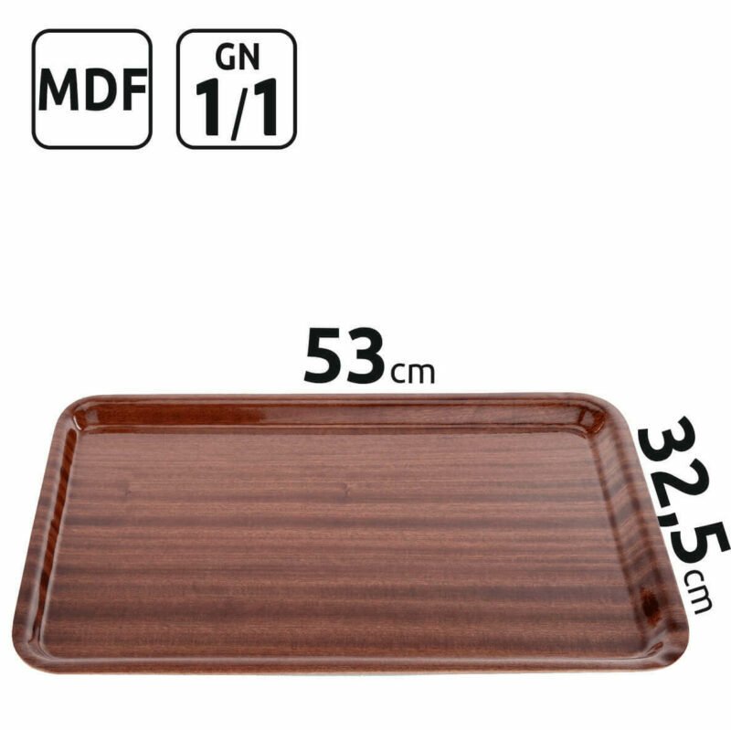 Tabletts im GN1/1-Format, naturgepresstes Holz