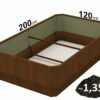 Cor Ten steel modular gel and raised beds LETTO 120x200x50cm