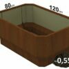 Cor Ten steel modular gel and raised beds LETTO 120x80x50cm