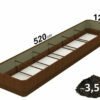 Cor Ten steel modular gel and raised beds LETTO 120x520x50cm