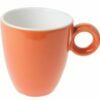 Oranžiniai porceliano puodeliai