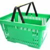 22l shopping baskets with two handles STANDARD, green color