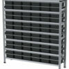 1880x400x1982mm rack with 72, 10l capacity boxes