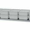 Shelf with white 10l Store Lt boxes