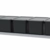 1500x400mm shelf with black 20l Store Lt boxes