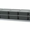 Shelf with gray 10l Store Lt boxes