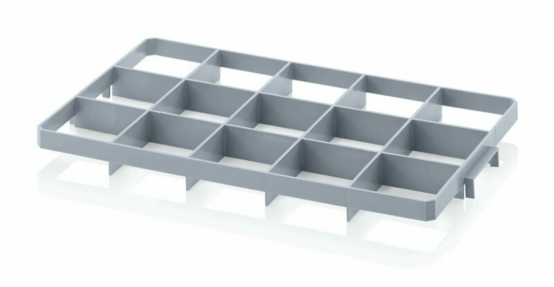 Top, 15 compartments (10,9x11,7cm) insert for 60x40cm boxes