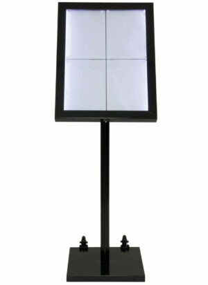 LED illuminated menu stand