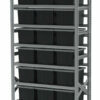 1280x500x2000mm racks with 18, 33l black boxes
